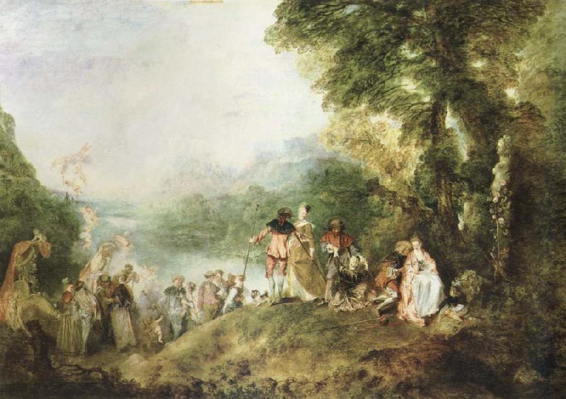 Jean-Antoine Watteau the pilgrimage to cythera oil painting image